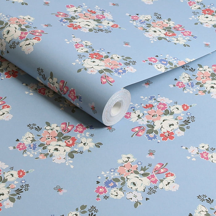 Cath Kidston Wallpaper - Clifton Floral - Blue