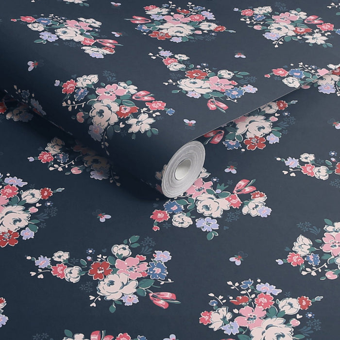 Cath Kidston Wallpaper - Clifton Floral - Navy