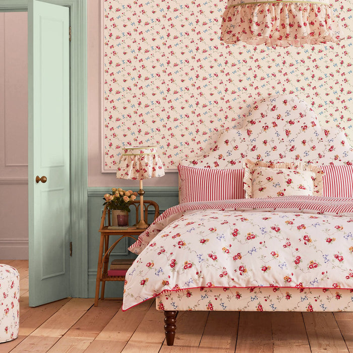 Cath Kidston Wallpaper - Rose & Bows - Navy