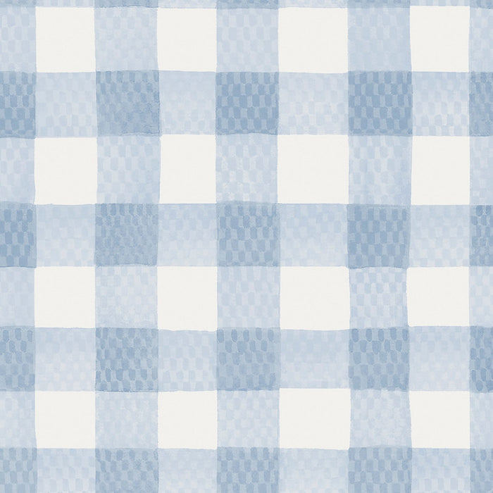 Cath Kidston Wallpaper - Painted Gingham - Blue