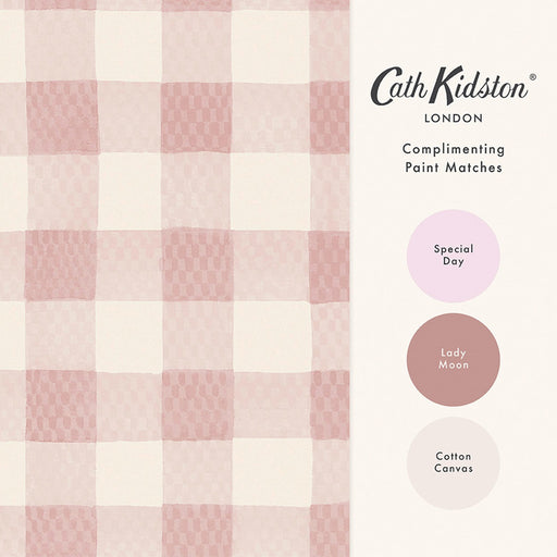 Cath Kidston Wallpaper - Painted Gingham - Pink