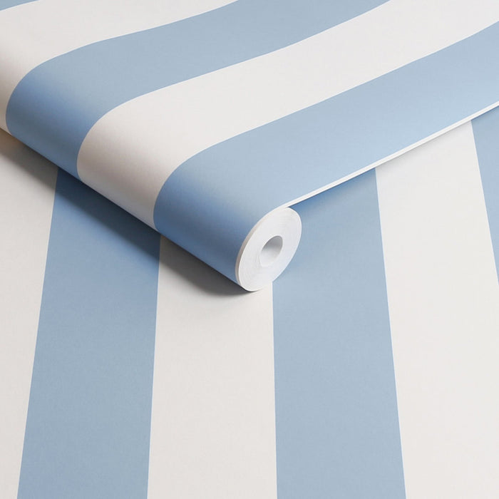 Cath Kidston Wallpaper - Canopy Stripe - Blue