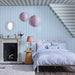 Cath Kidston Wallpaper - Canopy Stripe - Blue