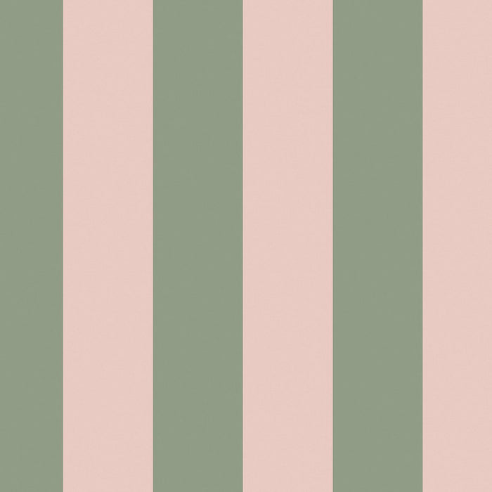 Cath Kidston Wallpaper - Canopy Stripe - Green & Pink