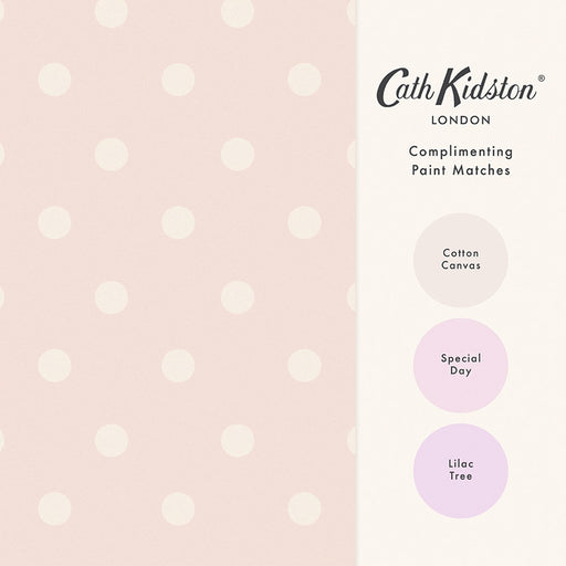 Cath Kidston Wallpaper - Button Spot - Pink