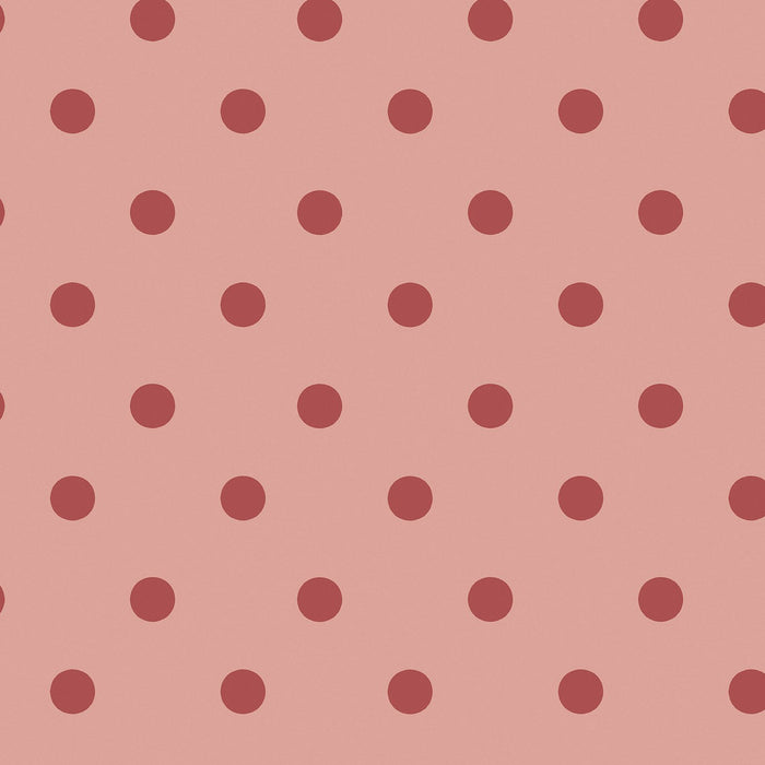 Cath Kidston Wallpaper - Button Spot - Pink & Red