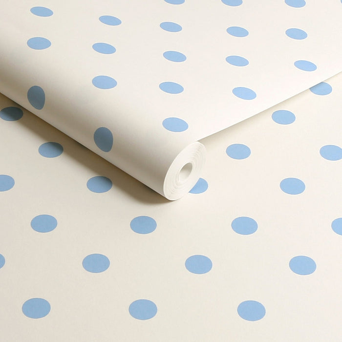 Cath Kidston Wallpaper - Button Spot - Blue