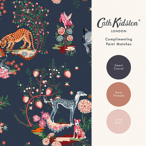 Cath Kidston Wallpaper - Painted Kingdom - Navy