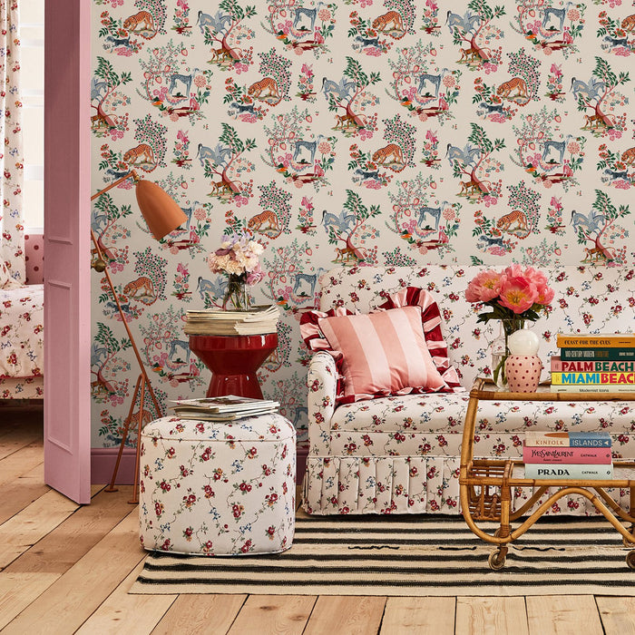 Cath Kidston Wallpaper - Painted Kingdom - Navy