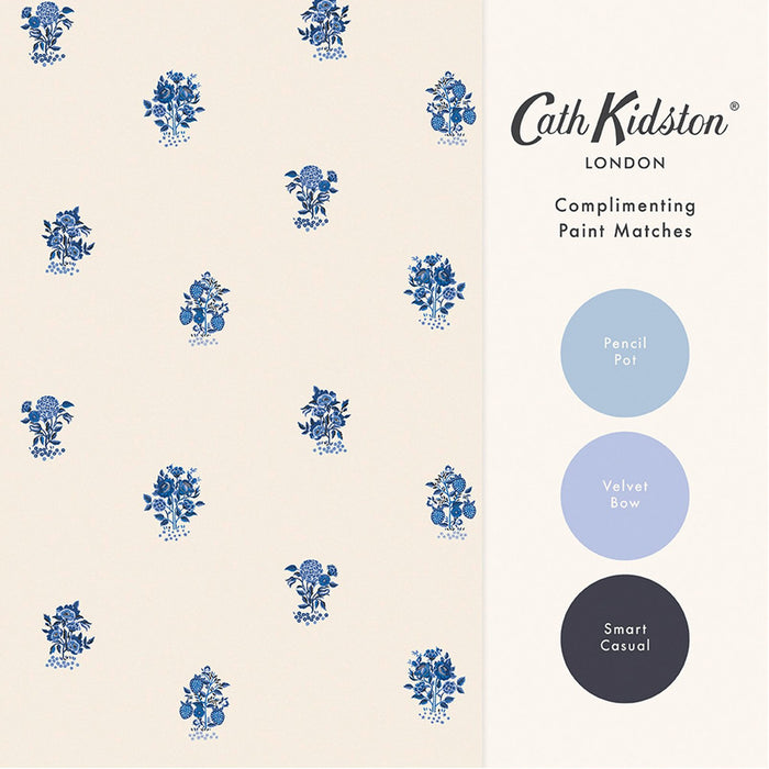 Cath Kidston Wallpaper - Kingdom Posey - Blue