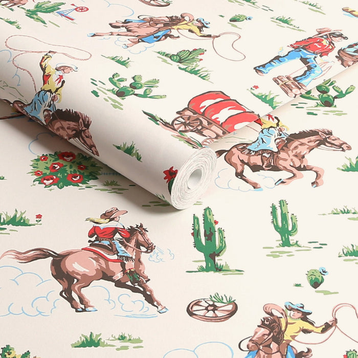 Cath Kidston Wallpaper - Cowgirls - Multi