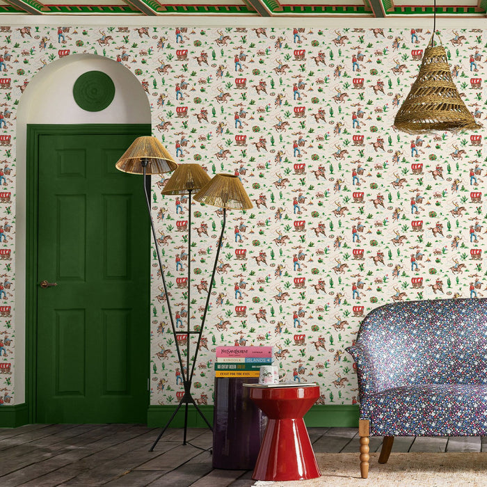 Cath Kidston Wallpaper - Cowgirls - Pink