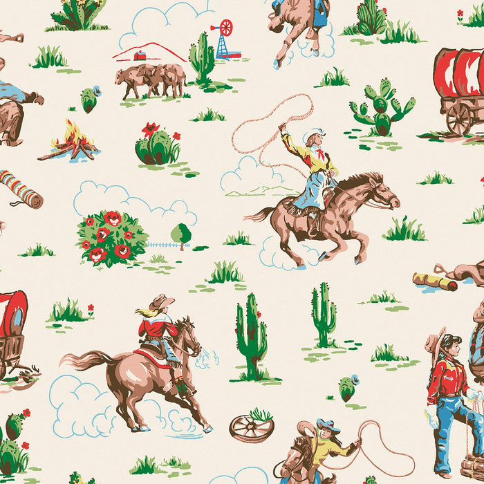 Cath Kidston Wallpaper - Cowgirls - Multi