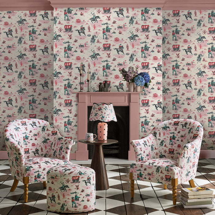 Cath Kidston Wallpaper - Cowgirls - Multi