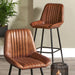 Chic Vintage Brown Leather Bar Stool – Sleek Design & Sturdy Frame - Decor interiors