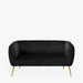 Clayton 2 Seater Sofa in Black Velvet with Gold Metal Legs