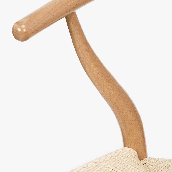 Quinn Natural Beech Wood Dining Chair with Woven Paper Rope Seat