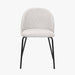 Turi Contemporary Dining Chair with Pebble Linen Mix Upholstery