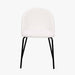 Turi Bouclé Fabric and Black Metal Dining Chair