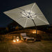 Glow Challenger T2 3m Square Champagne Free Arm Parasol 