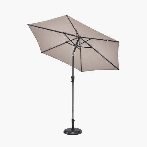 Riva Garden Parasol, 2.5m, Round, Taupe