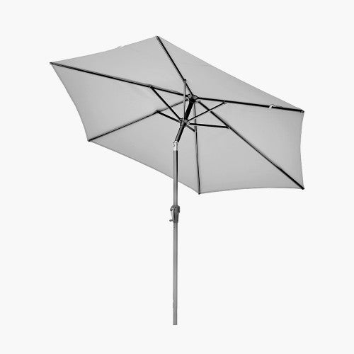 Riva Garden Parasol, 3m Round, Luna Grey