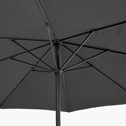 Riva Garden Parasol, 3.5m Round, Anthracite Grey