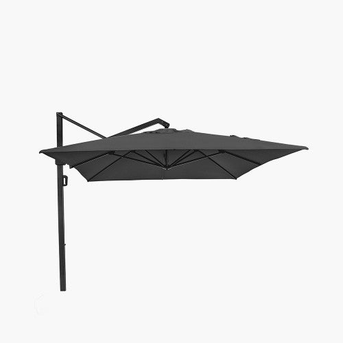 Icon Premium Garden Parasol, 4mx3m, Faded Black