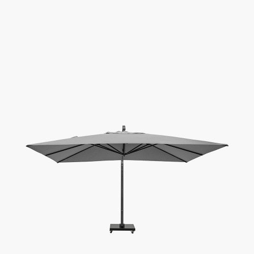 Icon Premium Garden Parasol, 4mx3m, Manhattan Grey