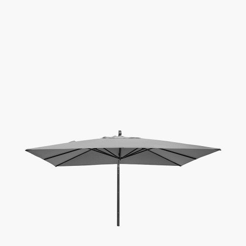 Icon Premium Garden Parasol, 4mx3m, Manhattan Grey