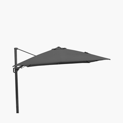 Challenger T2 Garden Parasol, 3m x 3m, Anthracite Grey, Free Arm ( Due back In 15/02/24 )