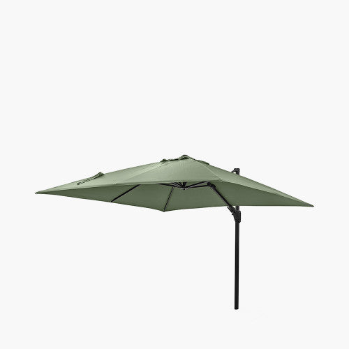 Challenger T2 Garden Parasol, 3m x 3m, Olive , Free Arm