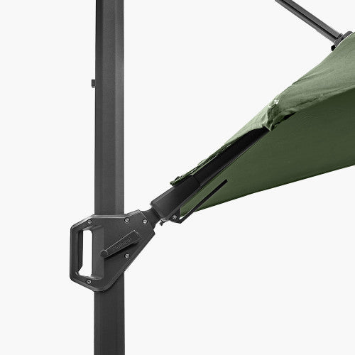 Challenger T2 Garden Parasol, 3m x 3m, Olive , Free Arm