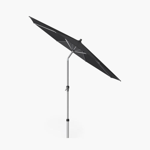 Riva Premium Garden Parasol, 3m Round, Faded Black