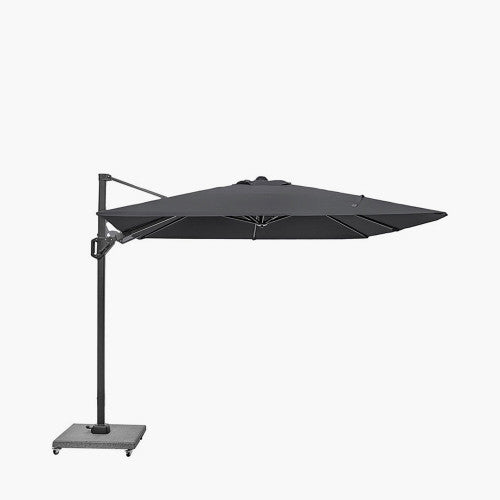 Voyager Garden Parasol, 2.7m Square,  Anthracite Grey, Free Arm