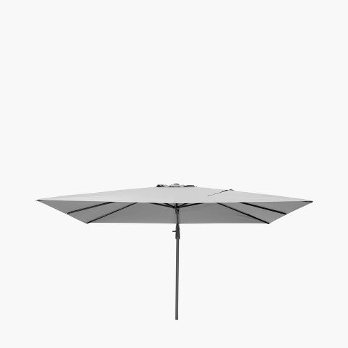 Challenger T2 Garden Parasol, 3.5 x 2.6m, Luna Grey, Free Arm