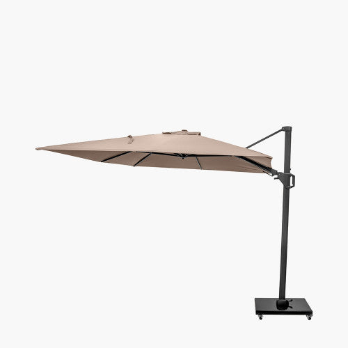 Challenger T2 Garden Parasol, 3.5 x 2.6m, Taupe, Free Arm ( Due In 15/02/25 )