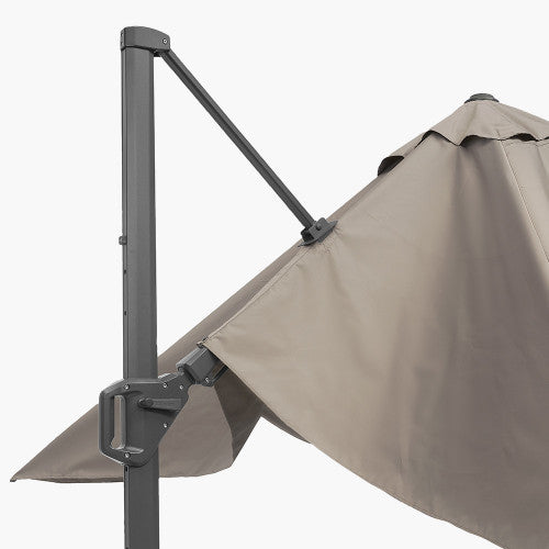 Challenger T2 Garden Parasol, 3.5 x 2.6m, Taupe, Free Arm ( Due In 15/02/25 )