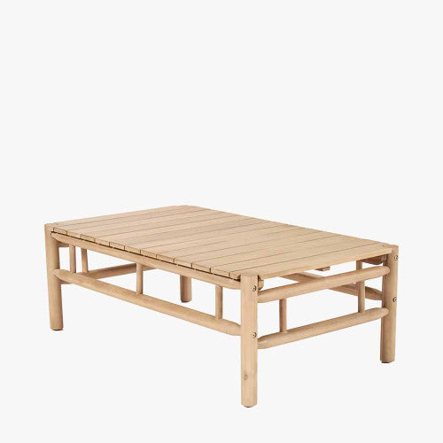 Hemlington Garden Furniture Lounge Set, Natural Bamboo