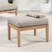 Shelby Garden Furniture Footstool, Light Teak, Taupe Cushion