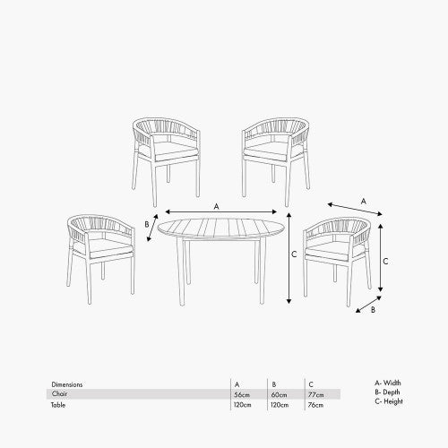 Derby Garden Furniture Dining Set, 4 Seater, Natural Acadia Wood, Sage Green