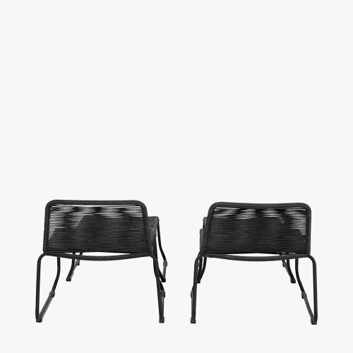 Fairfield Garden Furniture Hocker Set, Black, 4 Piece