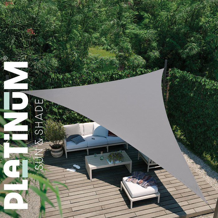 5m Triangle Waterproof Sun Shade Sail, Grey