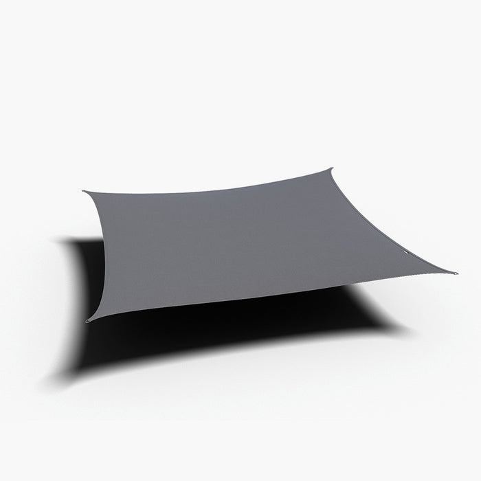 4m Square Waterproof Sun Shade Sail,  Grey