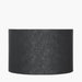 Hilda Black Self Lined Linen Drum Shade- 40cm