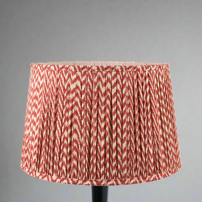 Red Chevron Mushroom Pleat Shade- 35cm ( Due Back In 31/12/24 )