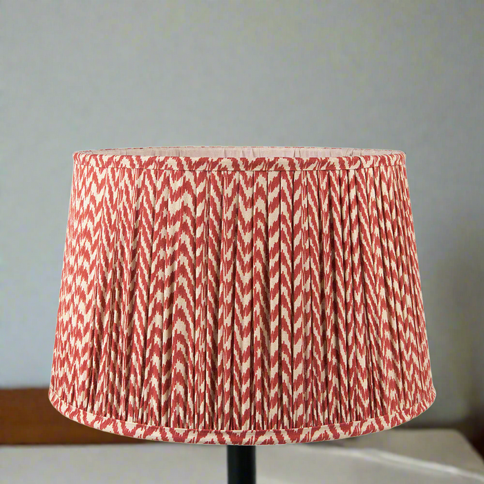 Red Chevron Mushroom Pleat Shade- 40cm