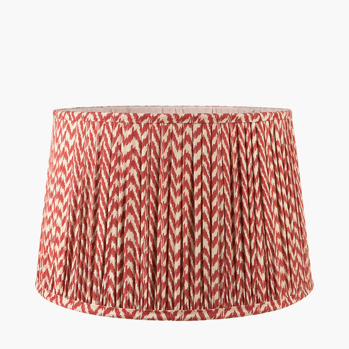 Isaline Red Chevron Mushroom Pleat Shade