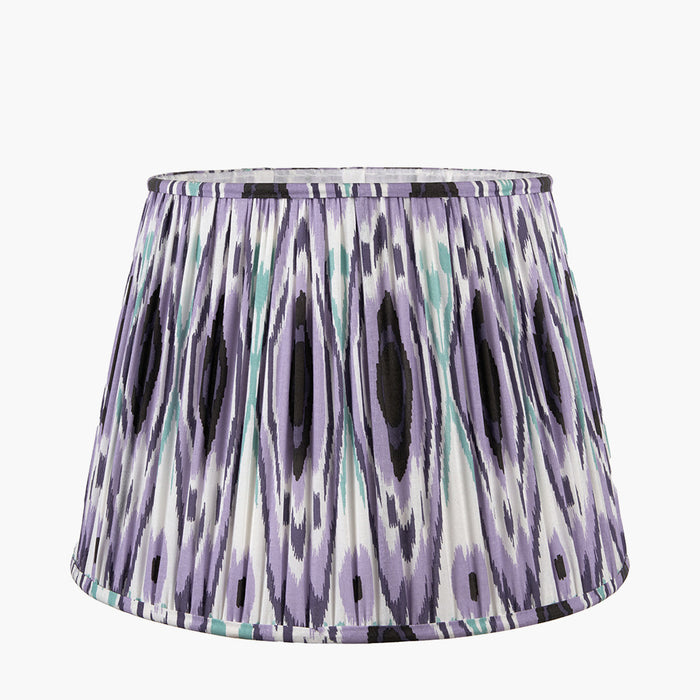 Vilhelmina Lilac Ikat Patterned Gathered Tapered Shade