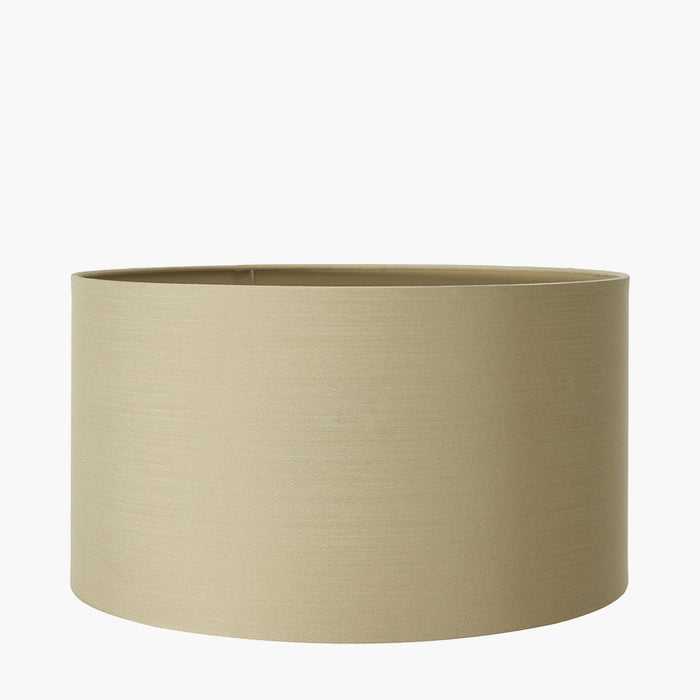 Sanna Taupe Poly Cotton Cylinder Drum Shade- 30cm